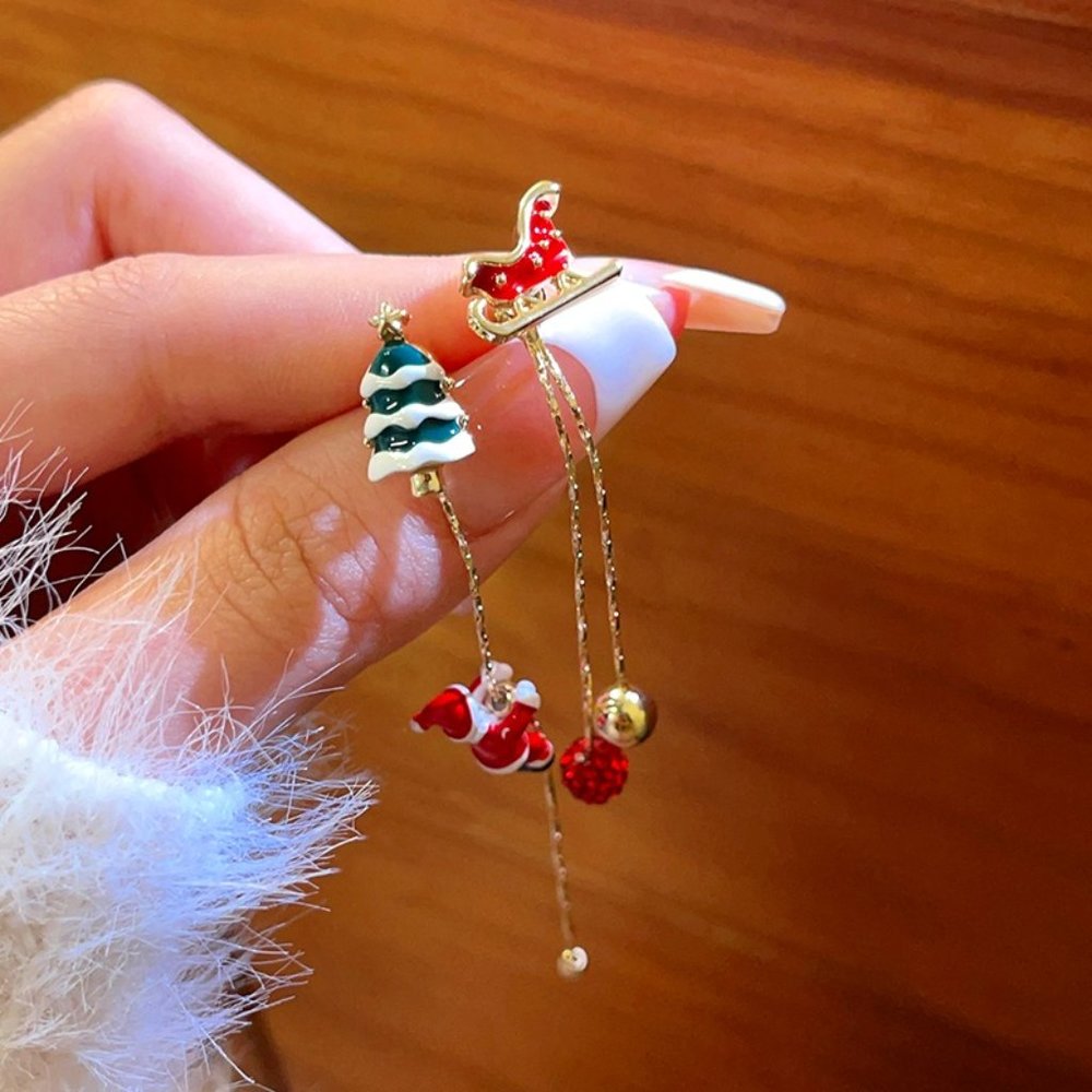 GOLICC Santa Claus Long Tassel Earrings - Picture 1 of 10